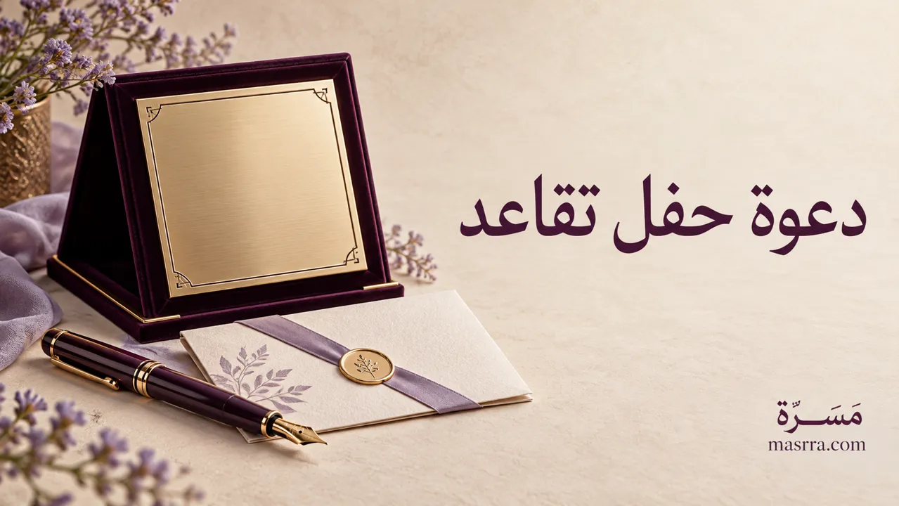 دعوة حفل تقاعد — غلاف توضيحي من مَسَرّة