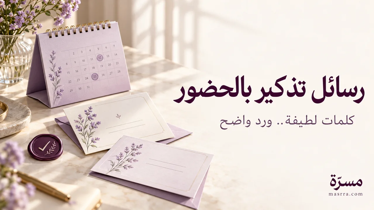 20 رسالة تذكير وتأكيد حضور للمناسبات جاهزة للنسخ
