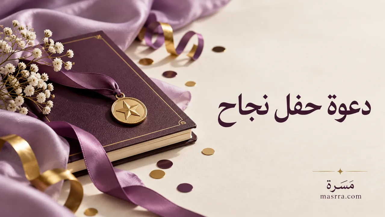 دعوة حفل نجاح — غلاف توضيحي من مَسَرّة