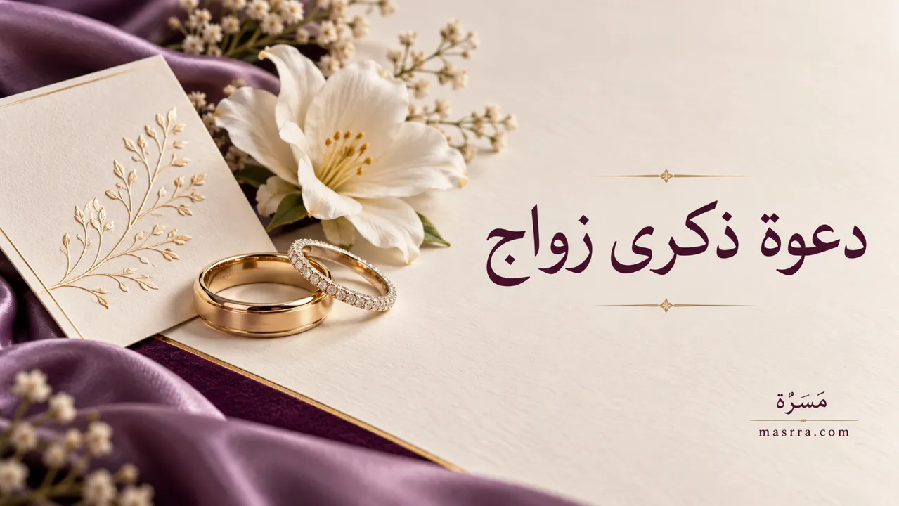 دعوة ذكرى زواج — غلاف توضيحي من مَسَرّة